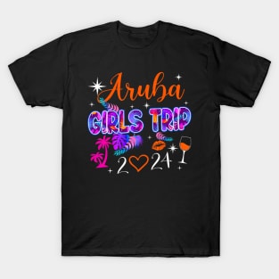 Girls Trip Aruba 2024 Weekend Hello Summer 2024 Vacation T-Shirt